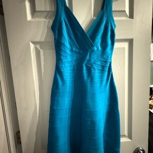 Herve Leger Vibrant Blue Mini Dress